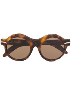 Kuboraum солнцезащитные очки в фактурной оправе черепаховой расцветки
