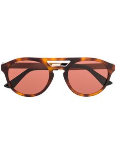 Gucci Eyewear солнцезащитные очки в круглой оправе черепаховой расцветки