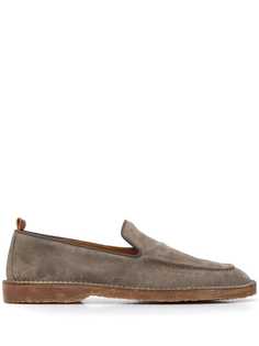 Buttero almond-toe suede loafers