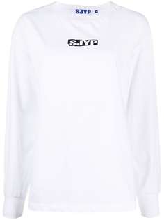 SJYP футболка с длинными рукавами и логотипом
