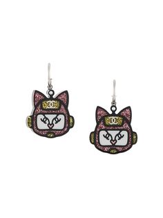 Chanel Pre-Owned серьги Cat 2017-го года