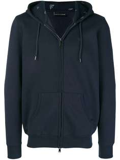 Emporio Armani logo trimmed hoodie