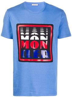 Moncler футболка с графичным логотипом