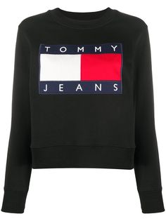 Tommy Jeans укороченная толстовка с вышитым логотипом
