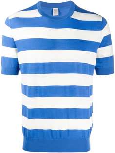 Eleventy полосатый джемпер с короткими рукавами