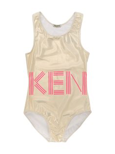 Kenzo Kids TEEN logo print swimsuit