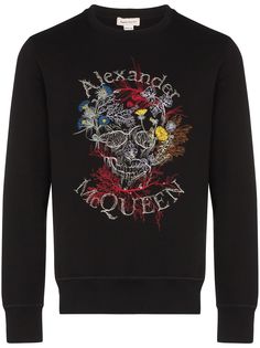 Alexander McQueen толстовка с вышитым логотипом