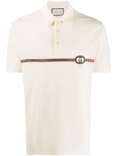 Gucci рубашка-поло с вышитым логотипом GG