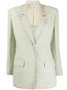 Valentino Pre-Owned фактурный блейзер 1980-х годов