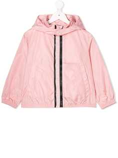 Moncler Kids куртка с капюшоном и логотипом