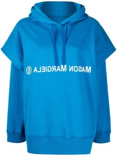 Mm6 Maison Margiela худи с двойными рукавами и логотипом