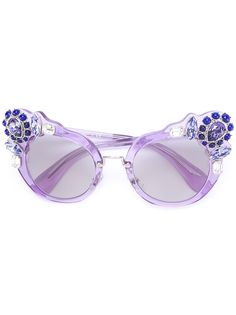 Miu Miu Eyewear солнцезащитные очки в оправе "кошачий глаз"