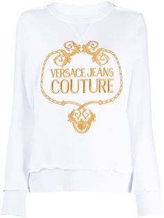 Versace Jeans Couture толстовка с круглым вырезом и вышитым логотипом