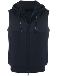 Emporio Armani куртка без рукавов с капюшоном