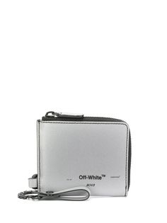 Off-White кошелек с ремешком и логотипом