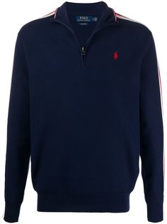 Polo Ralph Lauren джемпер с молнией и отделкой в полоску