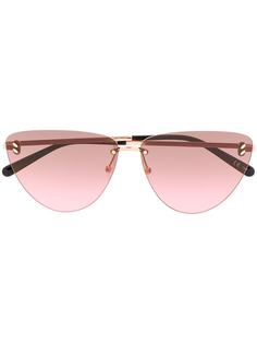 Stella McCartney Eyewear двухцветные солнцезащитные очки-авиаторы