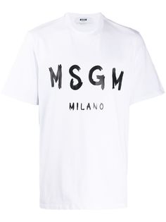 MSGM футболка с круглым вырезом и логотипом