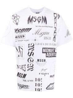 MSGM футболка с круглым вырезом и логотипом