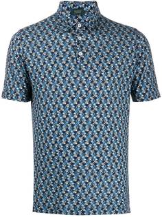 Zanone рубашка-поло с геометричным принтом