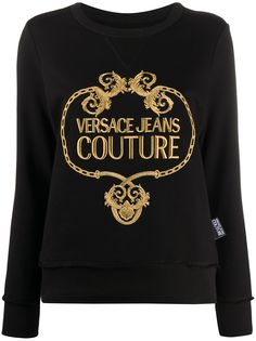 Versace Jeans Couture толстовка с вышитым логотипом