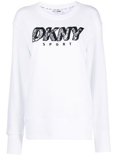 DKNY толстовка с вышитым логотипом и круглым вырезом