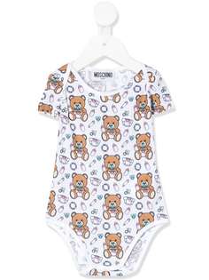 Moschino Kids комбинезон для новорожденного с логотипом