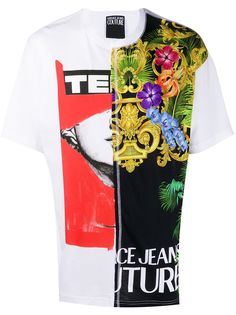 Versace Jeans Couture футболка с контрастной вставкой
