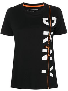 DKNY футболка с логотипом и полосками