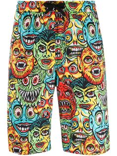 Moschino плавки-шорты с принтом Monsters