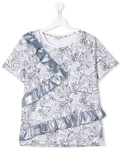 Kenzo Kids футболка с принтом и оборками