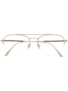 Tom Ford Eyewear очки-авиаторы в полуободковой оправе