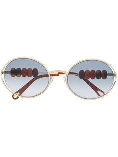 Chloé Eyewear солнцезащитные очки в круглой оправе с бусинами