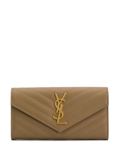 Saint Laurent кошелек с металлическим логотипом
