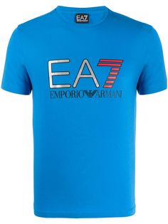 Ea7 Emporio Armani футболка с круглым вырезом и логотипом