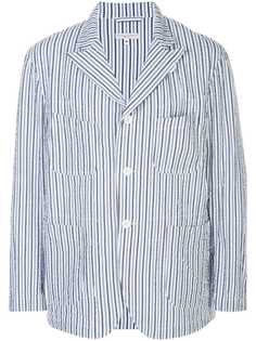 Engineered Garments однобортный блейзер в полоску