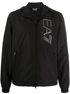 Ea7 Emporio Armani куртка с капюшоном и логотипом