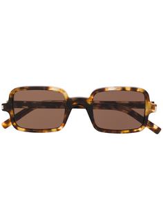 Saint Laurent Eyewear солнцезащитные очки в квадратной оправе черепаховой расцветки