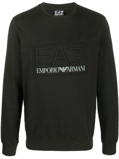 Ea7 Emporio Armani толстовка с тисненым логотипом