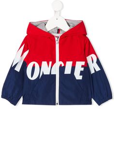 Moncler Kids куртка на молнии с логотипом