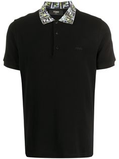 Fendi рубашка-поло с логотипом FF