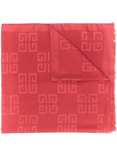 Givenchy жаккардовый шарф с логотипом 4G