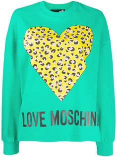 Love Moschino толстовка с леопардовым принтом