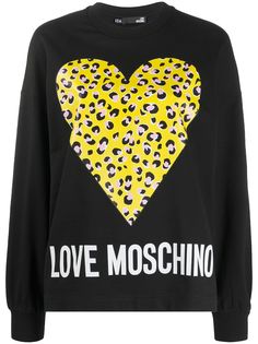 Love Moschino толстовка с леопардовым принтом