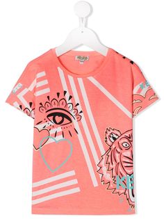 Kenzo Kids футболка с графичным принтом
