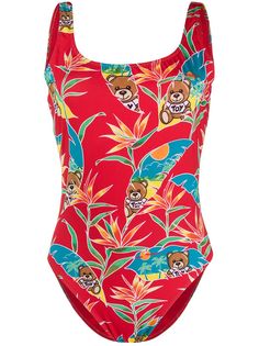 Moschino купальник Teddy Bear с принтом