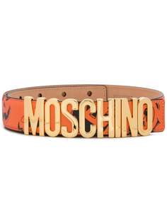 Moschino ремень с принтом и логотипом