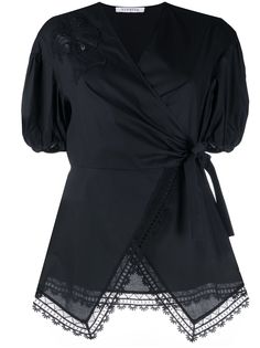 Vivetta embroidered wrap-front blouse