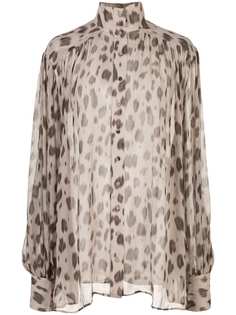 ANINE BING блузка Kacey с леопардовым принтом