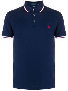 Polo Ralph Lauren рубашка-поло с отделкой в полоску